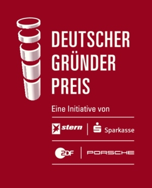 Logo Deutscher Gründerpreis - Eine Initiative von stern, Sparkassen, ZDF, Porsche. - Quelle: DSV