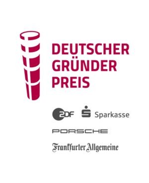 Logo Deutscher Gründerpreis - Eine Initiative von stern, Sparkassen, ZDF, Porsche. - Quelle: DSV